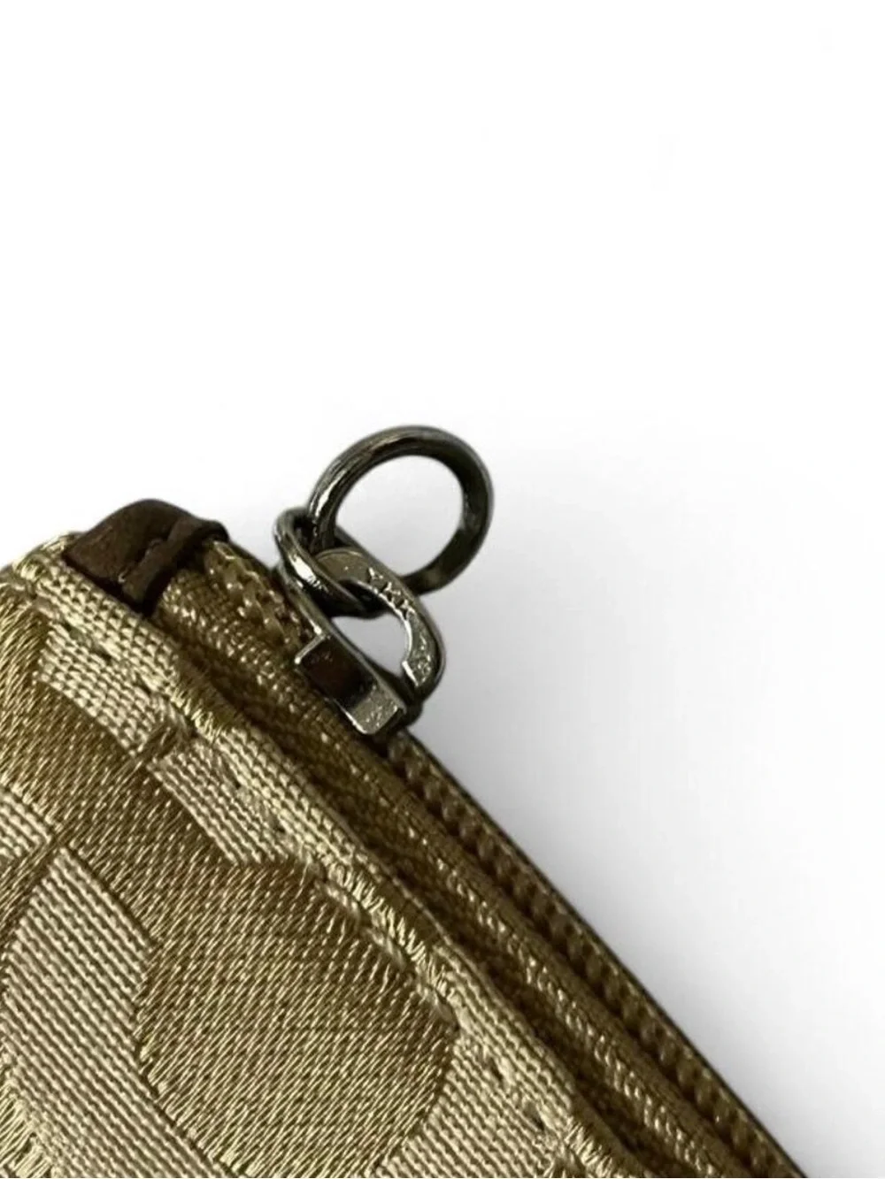 Coach Khaki and Brown Signature Wristlet